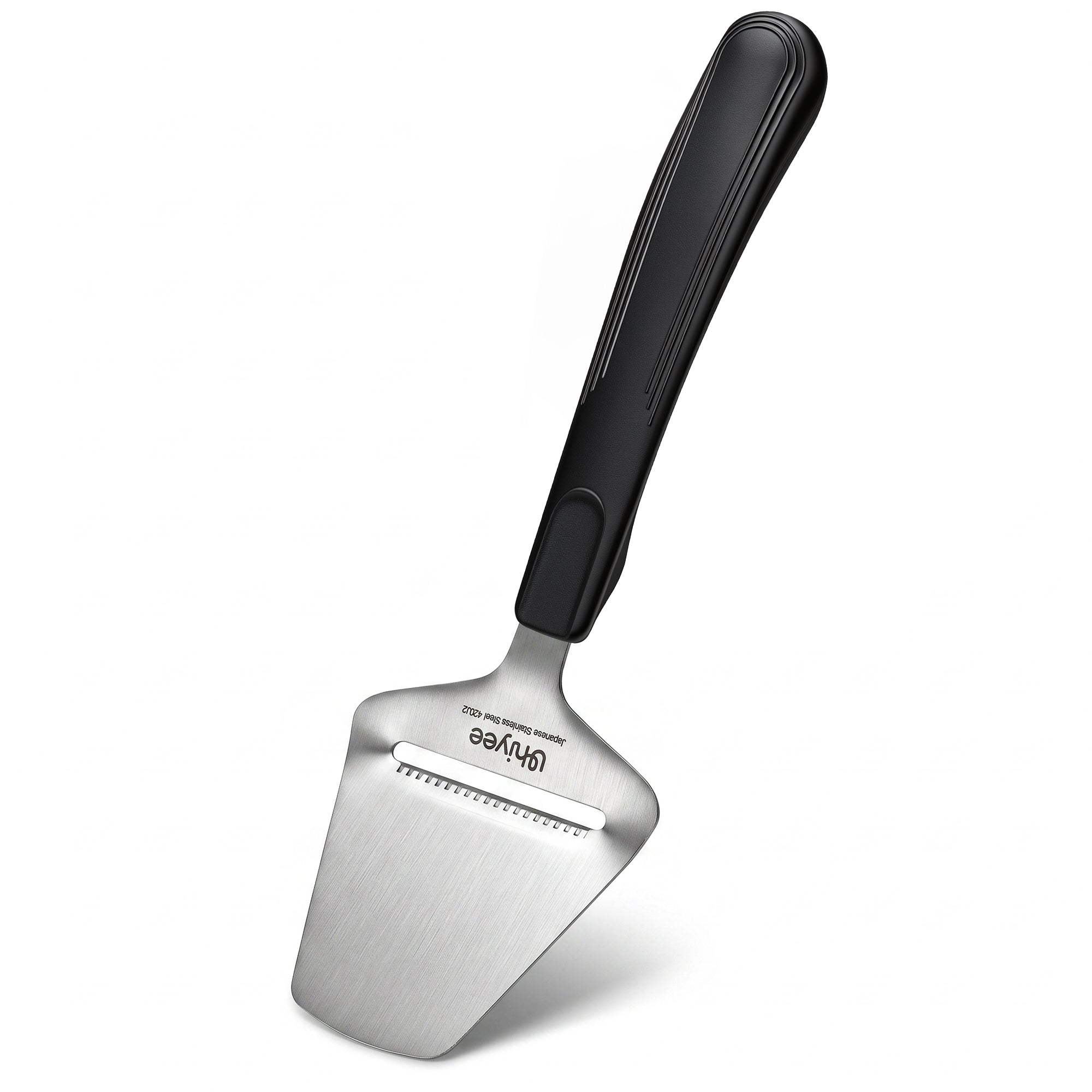 UHIYEE Micro-Serrated Handheld Cheese Slicer Plane for Hard Cheese, Black