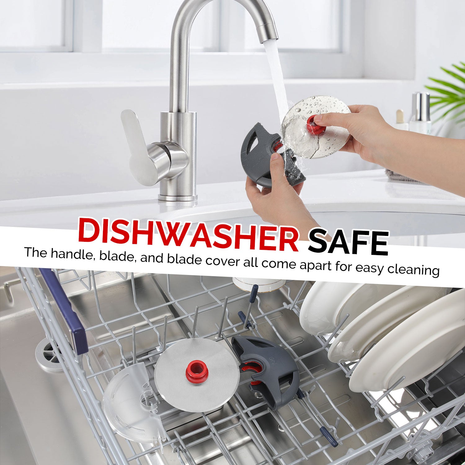 UHIYEE Pizza Cutter Wheel, 4.3" Large Pizza Slicer Wheel with Safety Blade Cover